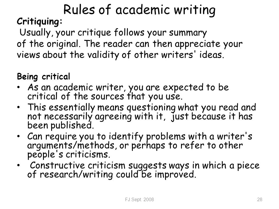 Academic writing